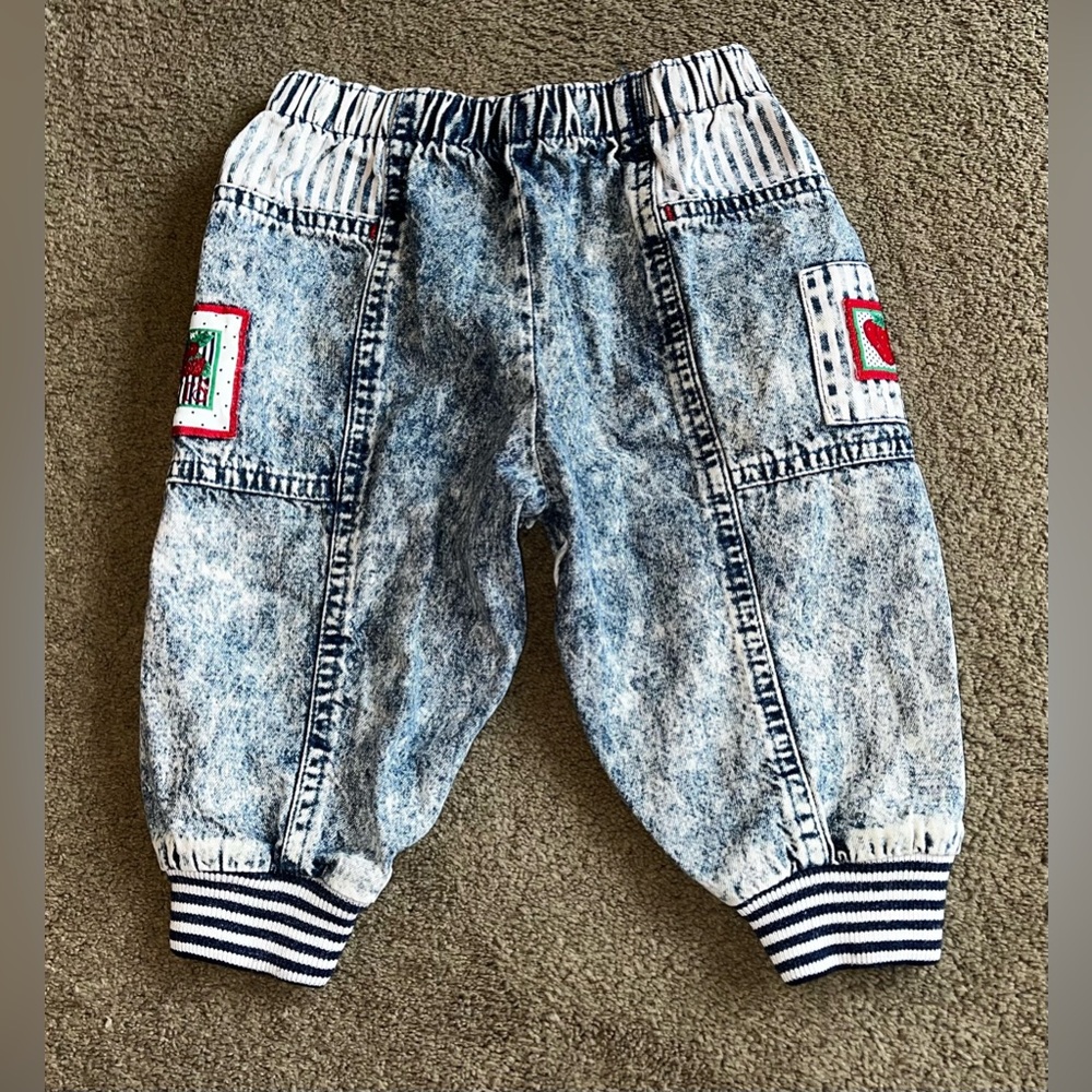 Vintage 90’s Little Levi’s Infant size 18 Months Acid Wash Strawberry Pants